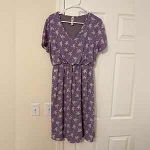Vanilla Bay Lavender Midi Dress